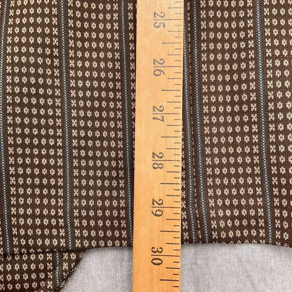 Cesare Larini Figlio Blazer Men 42 Brown Blue Geometric Stripe‎ 50s 60s USA VTG